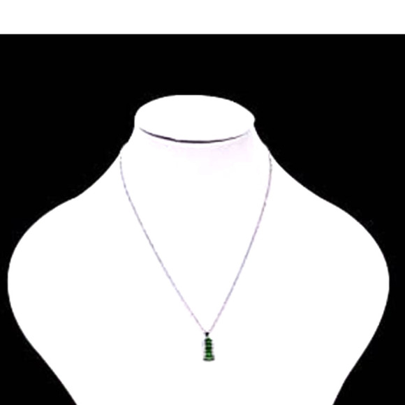 Emerald Crystal Necklace Earring Ring Set Cubic Rhinestone Necklace Ring Earring - Picture 3 of 8